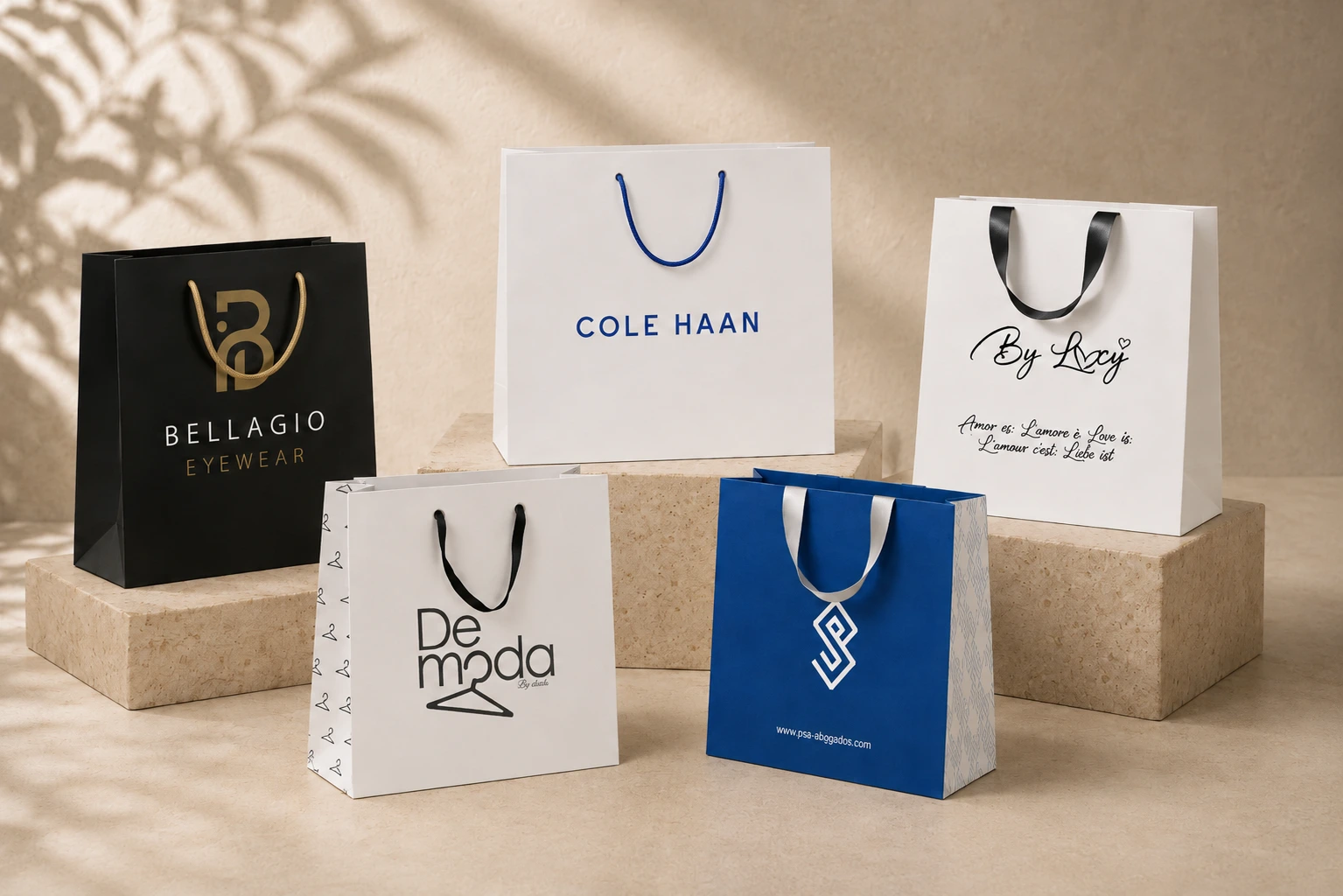 Selección de bolsas comerciales impresas