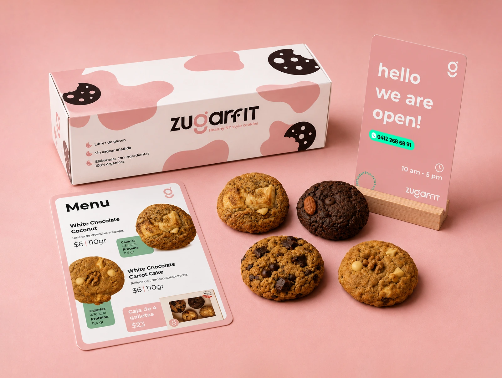 Presentación de las galletas saludables Zugarfit